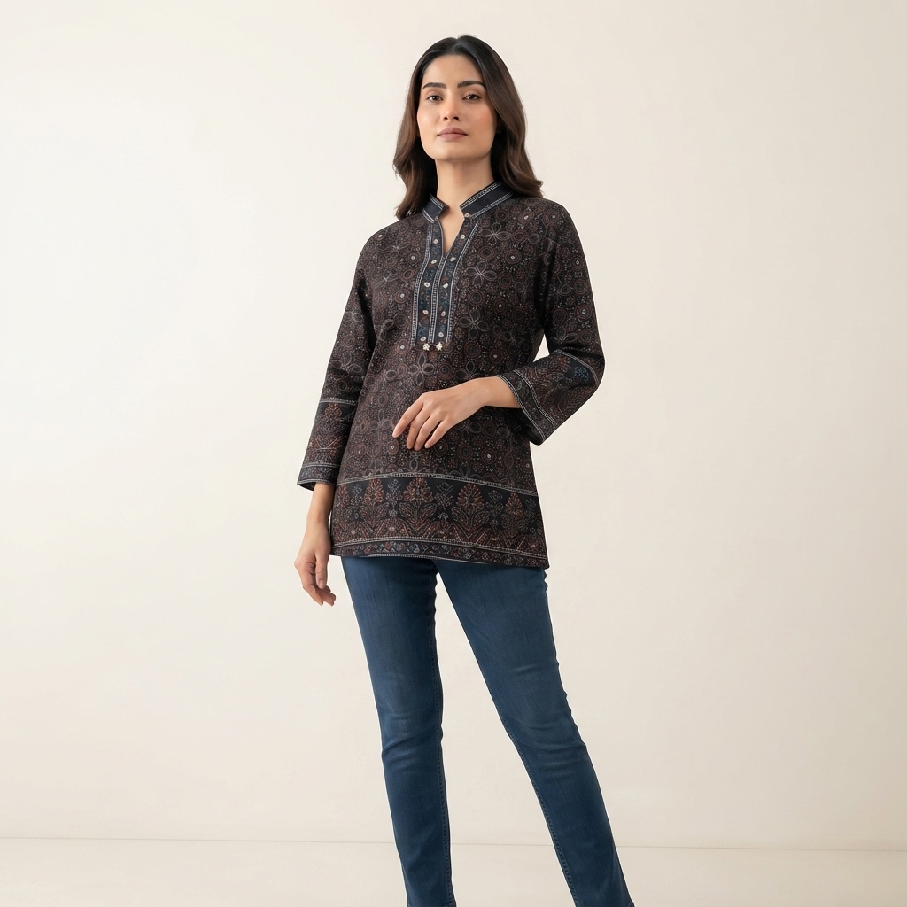 Printed Short Kurta thumbnail 3
