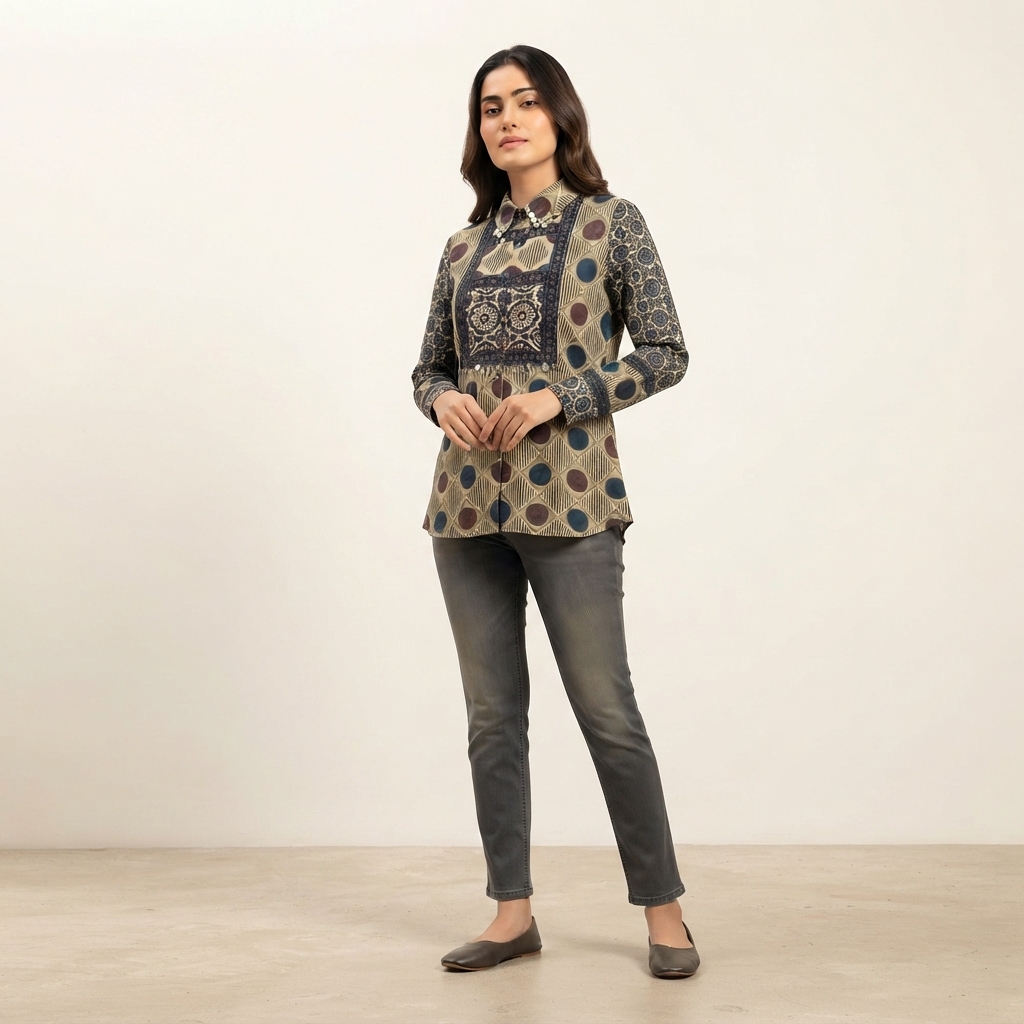 Ajrakh Shirt thumbnail 4