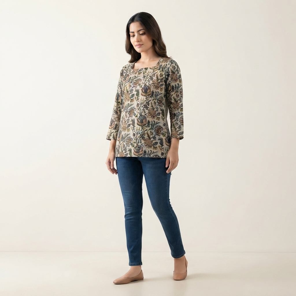Square Neck Short Kurta thumbnail 4