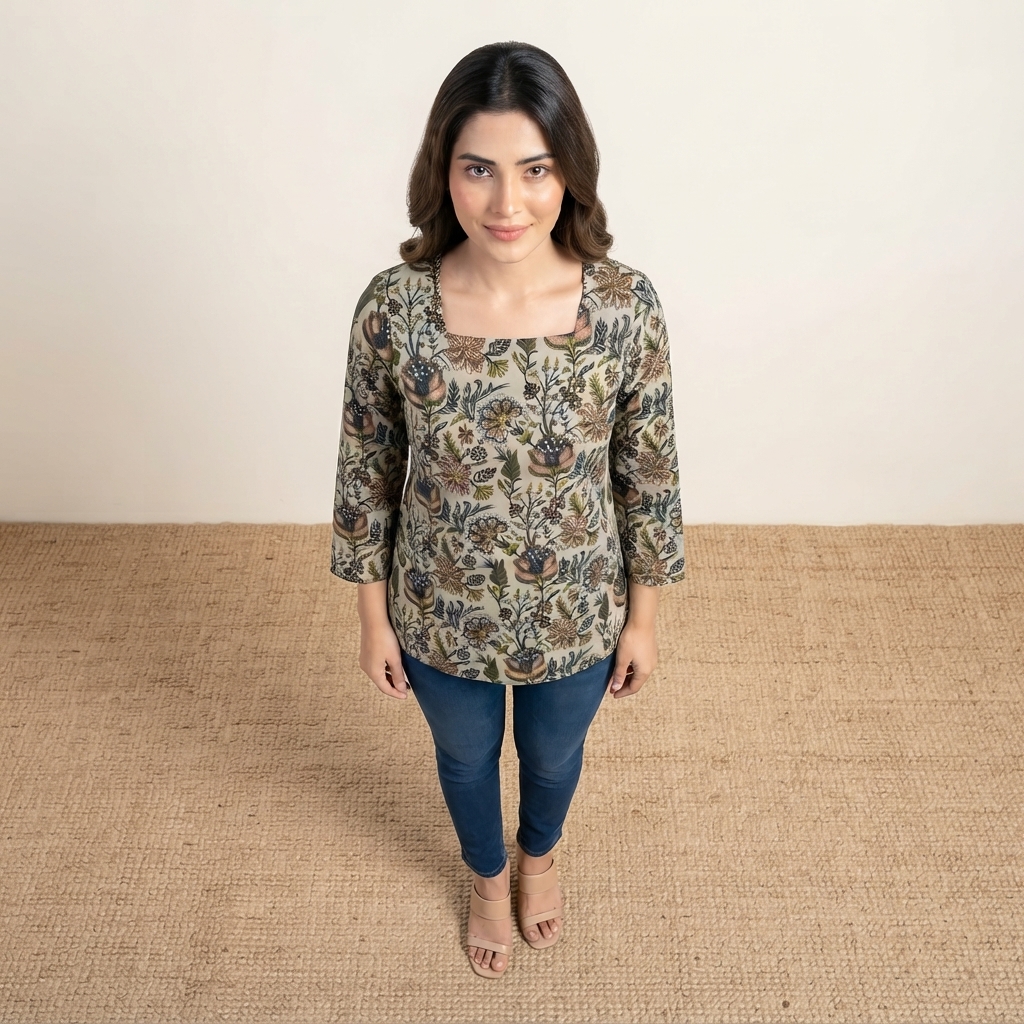 Square Neck Short Kurta thumbnail 2