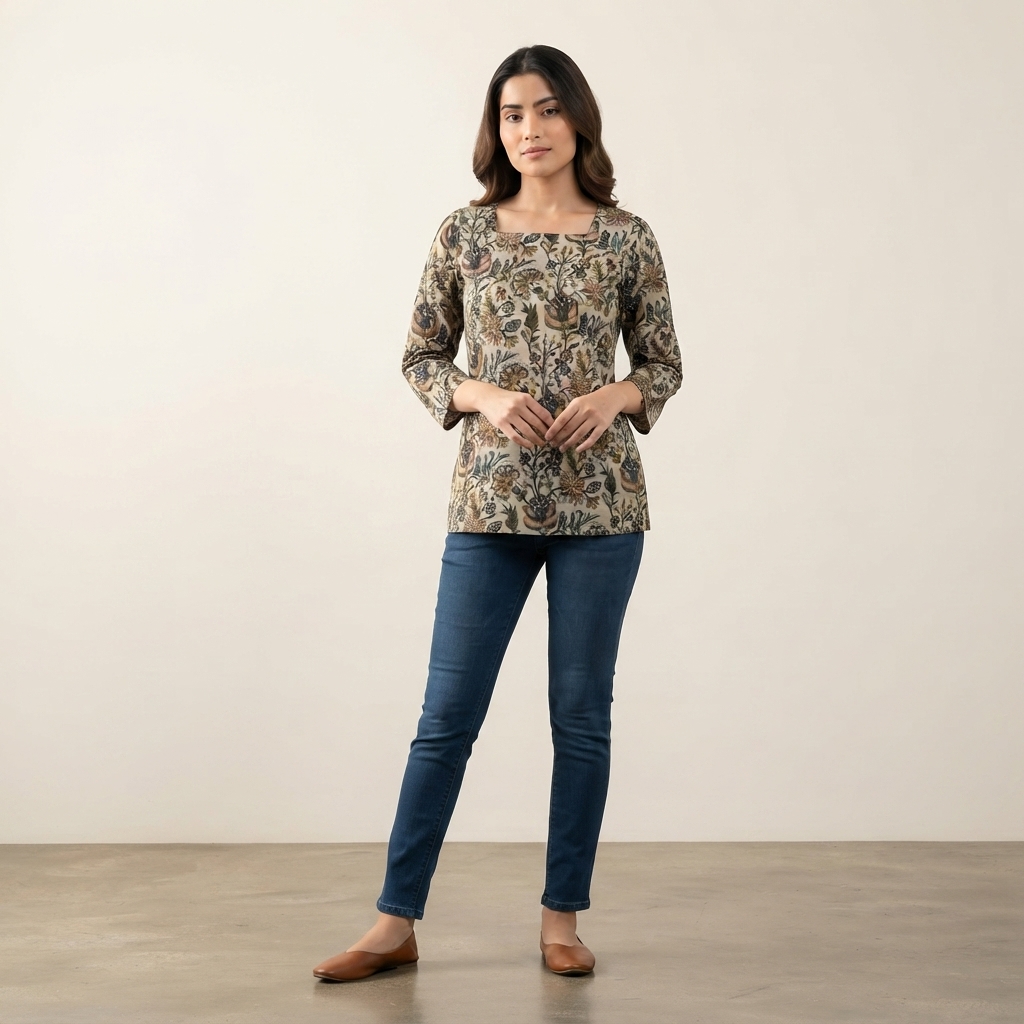 Square Neck Short Kurta thumbnail 3