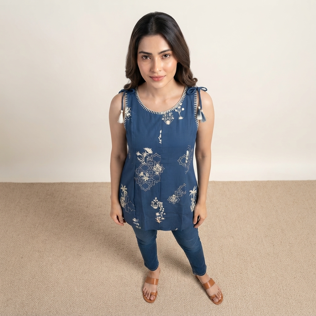 Sleeveless Short Kurta thumbnail 2