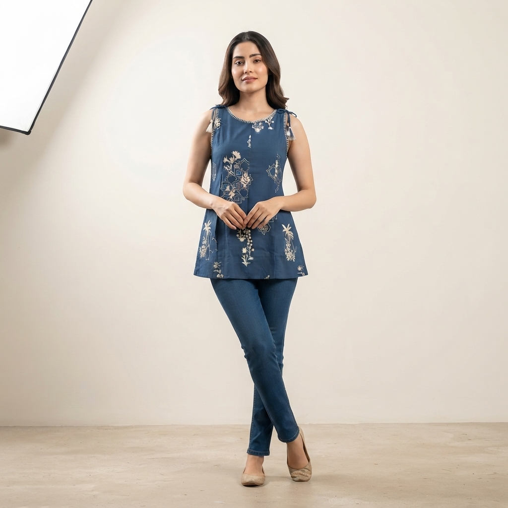 Sleeveless Short Kurta thumbnail 3