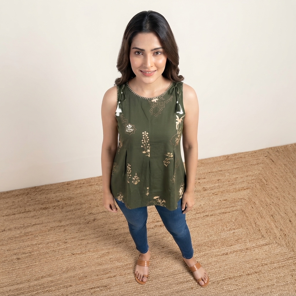 Sleeveless Short Kurta thumbnail 2