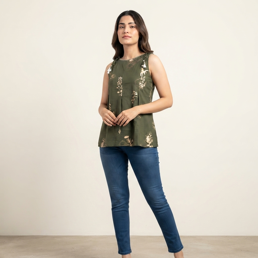 Sleeveless Short Kurta thumbnail 3