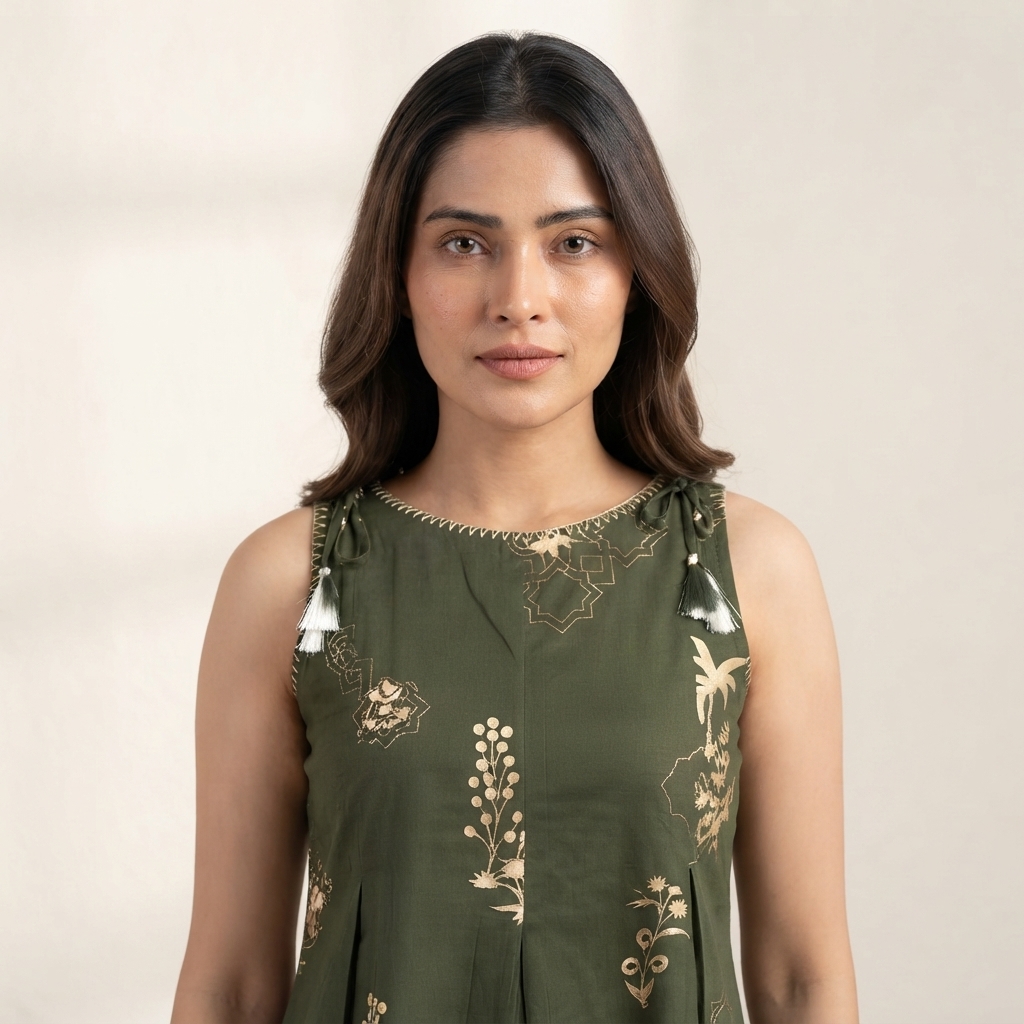 Sleeveless Short Kurta