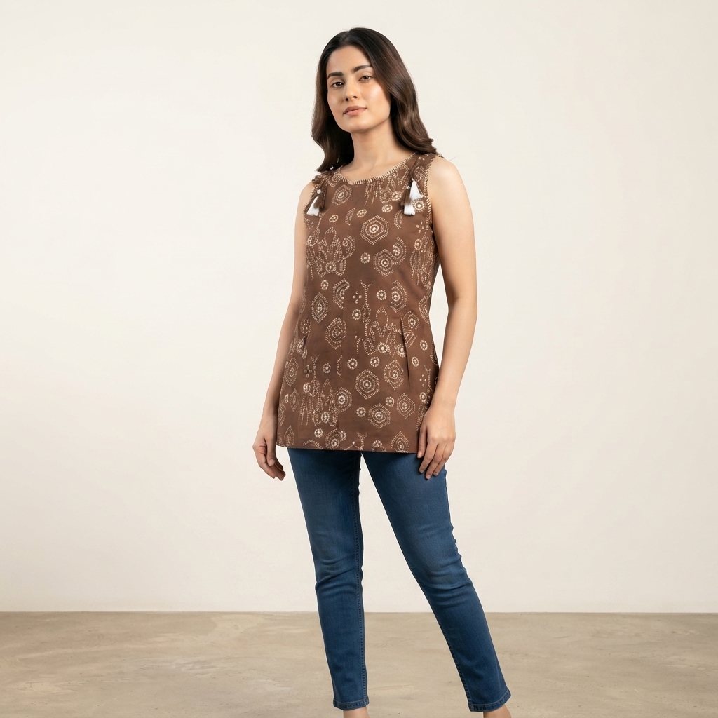 Sleeveless Short Kurta thumbnail 3