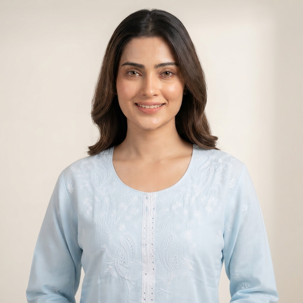 Thread Work Short Kurta
