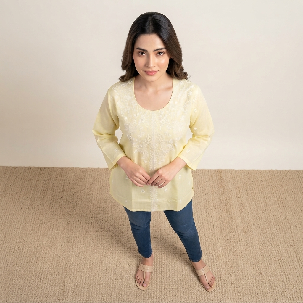 Thread Work Short Kurta thumbnail 2