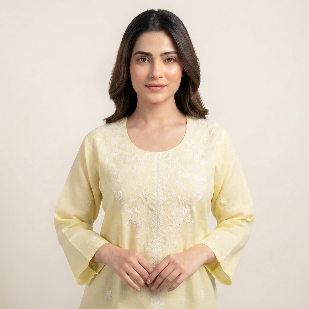 Thread Work Short Kurta