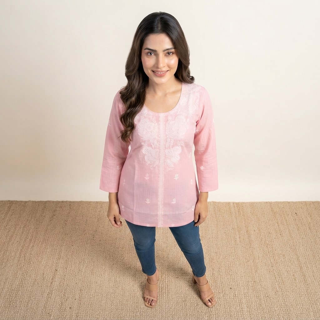 Thread Work Short Kurta thumbnail 2