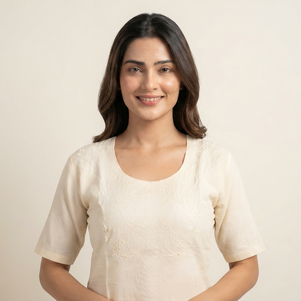 Thread Work Short Kurta